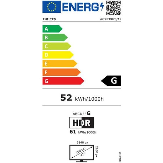 TV PHILIPS 42OLED820/12, 42"(106 cm), OLED 4K Ultra HD, Ambilight TV, Google TV