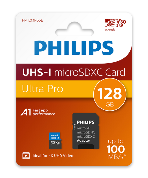Philips Micro SDHC Card 128GB Class 10 UHS-I U3