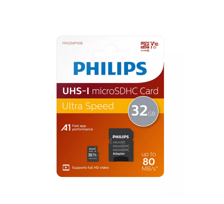 Philips Micro SDHC Card 32GB Class 10