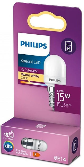 Philips LED bulb 1.7 = 15 W 827/T25 E14 for refrigerator