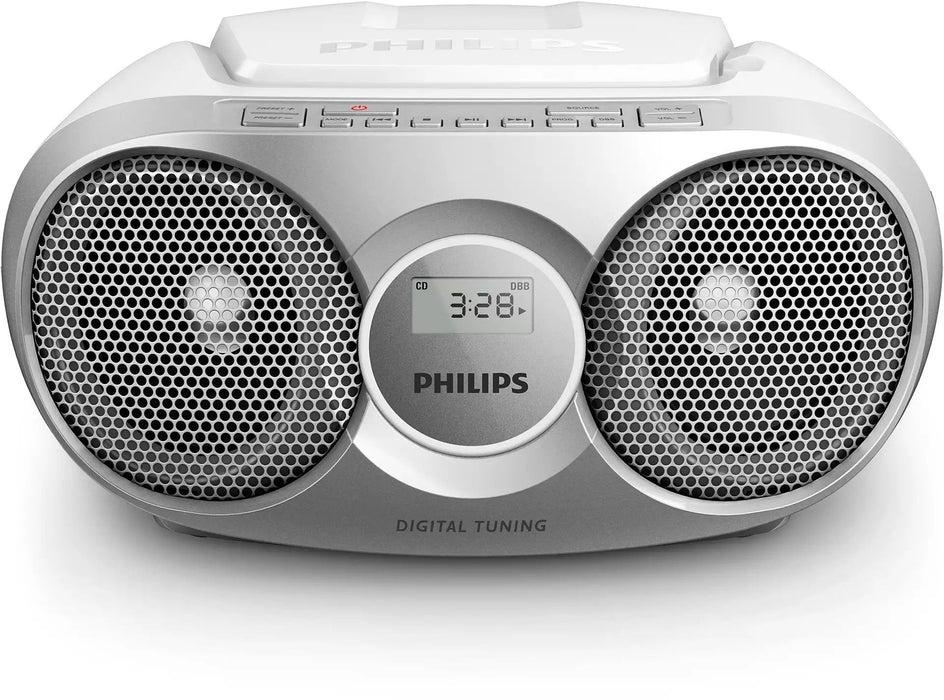 Philips CD Player, Radio (Dynamic Bass Boost, FM Stereo Tuner, CD Shuffle/Repeat Function, 20-Track CD Programmable, 3.5-mm Audio-In