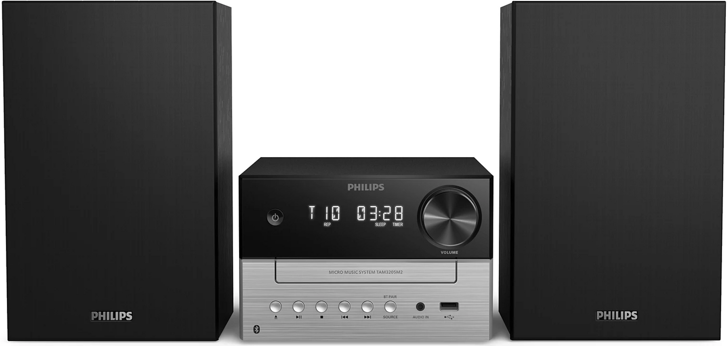 PHILIPS Micro music system TAM3205 Bluetooth CD MP3-CD USB FM 18 W