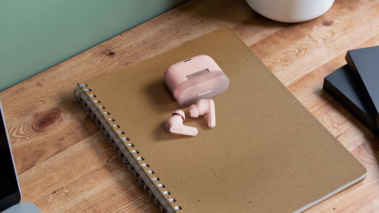 PHILIPS Bluetooth in-ear headphones up to 32 hours playtime pink