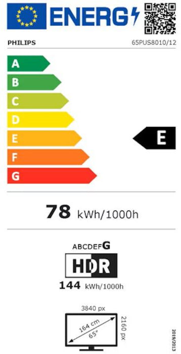 TV PHILIPS 65PUS8010/12, 65"(164 cm), LED 4K Ambilight, Smart, Titan OS