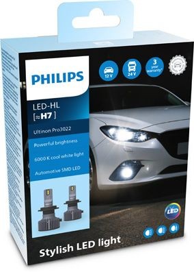 PHILIPS ULTINION PRO3022HL H7 6000K 20W 12V/24V CARTON BOX X2 PCS
