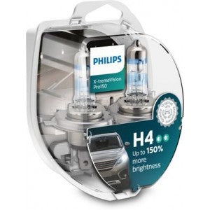 PHILIPS X-TREMEVISION PRO150 H4 3400K 55W/60W 12V CARTON BLISTER X2 PCS