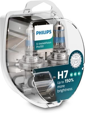 PHILIPS X-TREMEVISION PRO150 H7 3400K 55W 12V CARTON BLISTER X2 PCS