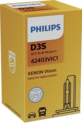 PHILIPS VISION D3S 4400K 35W 42V CARTON BOX 1 PCS