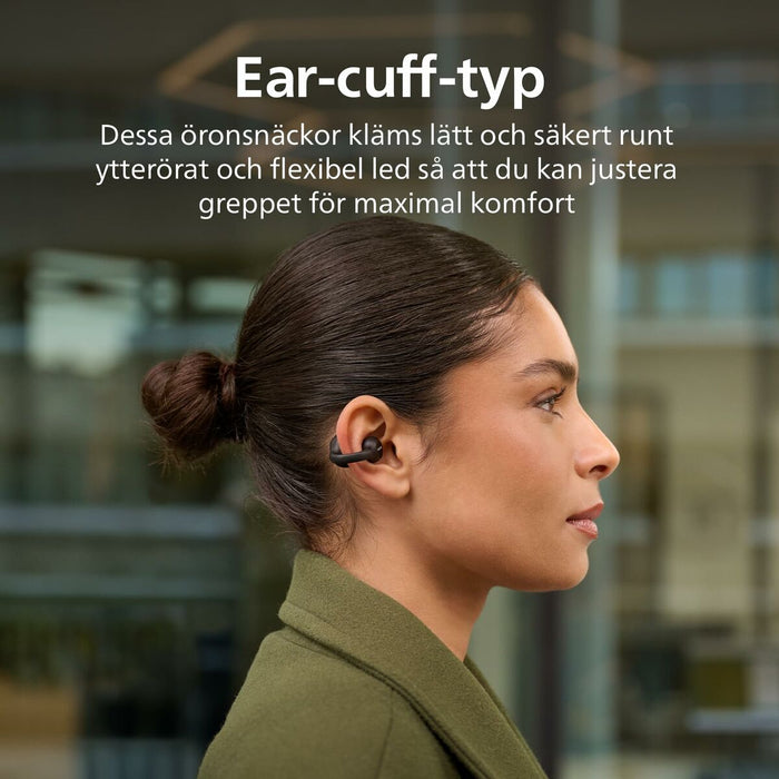 PHILIPS Bluetooth Open-Ear Headphones up to 28 hours playtime black