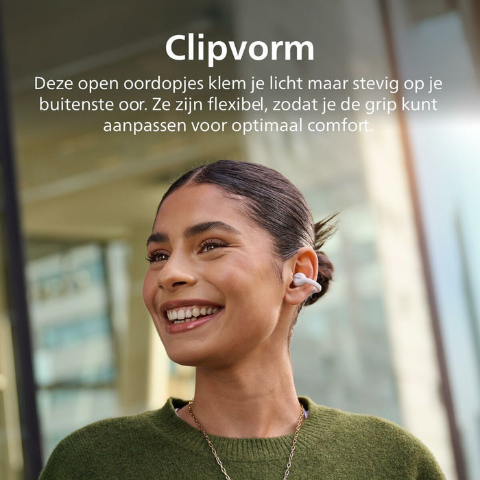 PHILIPS Bluetooth Open-Ear Headphones up to 28 hours playtime black