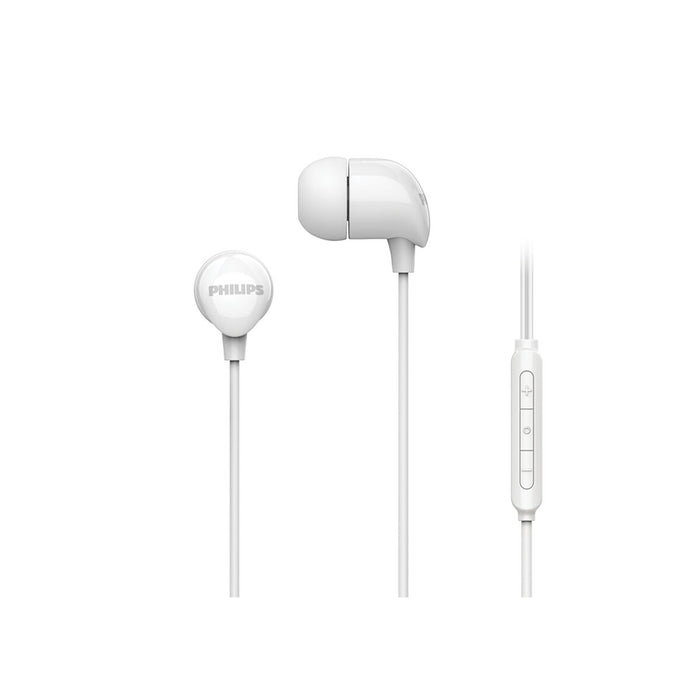 PHILIPS In-ear headphones with mic 8.6mm drivers white