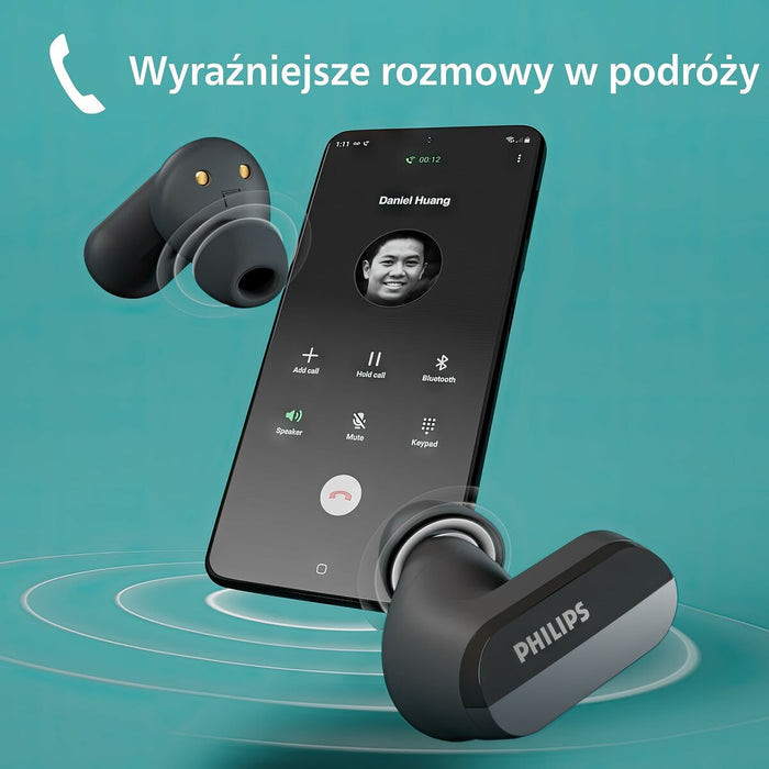 Headphones Philips TAT3508BK/00 Black (1 Unit)