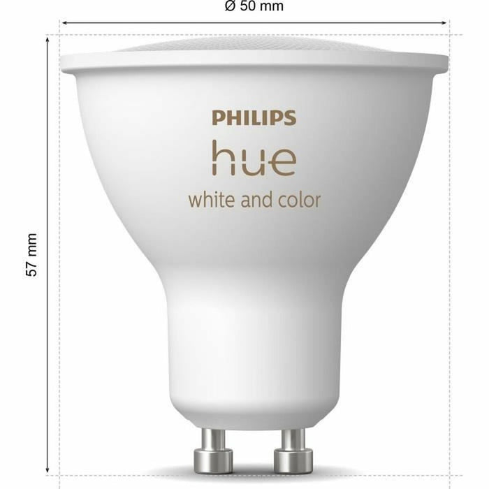 LED lamp Philips White E GU10 400 lm 2 Units (6500 K)