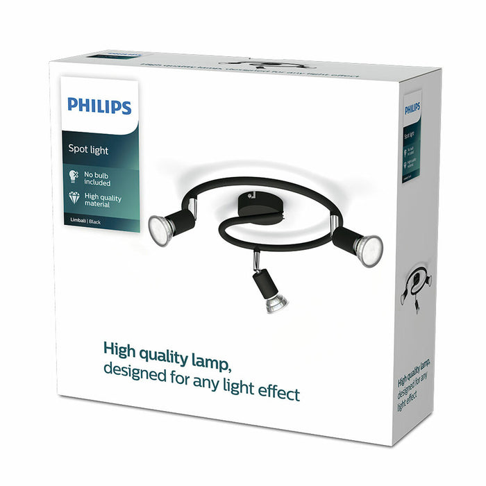 Spotlight Philips limbali Black GU10 (3 Units)
