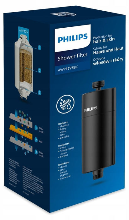 Shower filtration system PHILIPS AWP1775BK/10