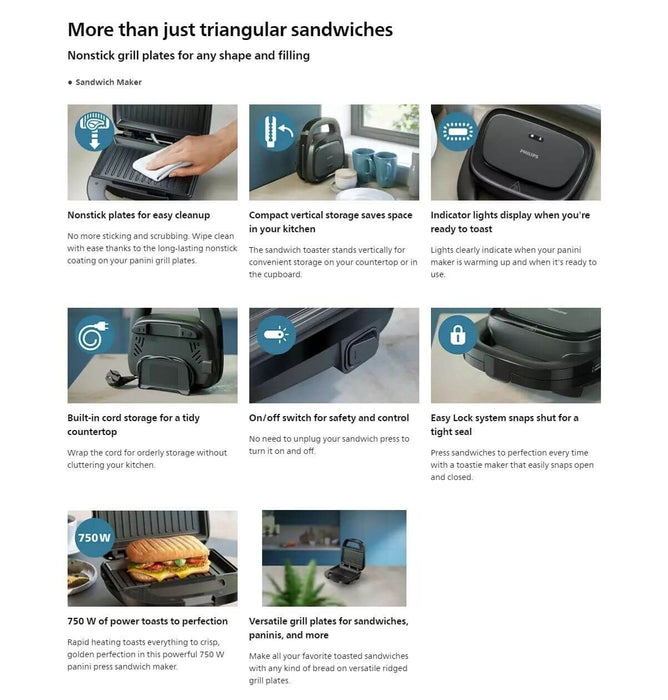 Sandwich toaster PHILIPS HD2330/90