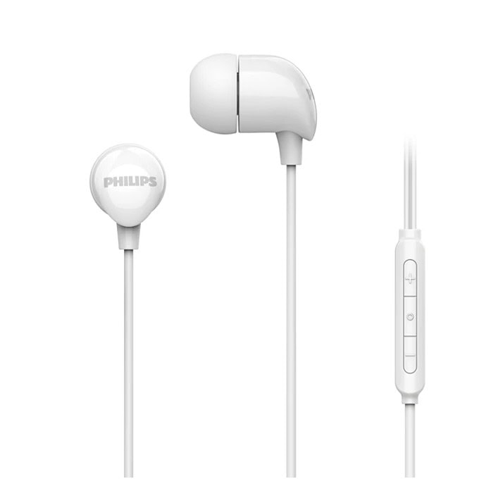 PHILIPS In-ear headphones with mic 8.6mm drivers white
