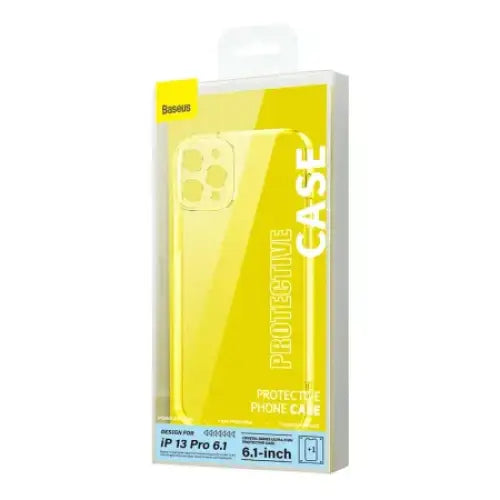 Phone case Baseus Crystal for iPhone 13 Pro (transparent) with all-tempered-glass screen protector and cleaning kit