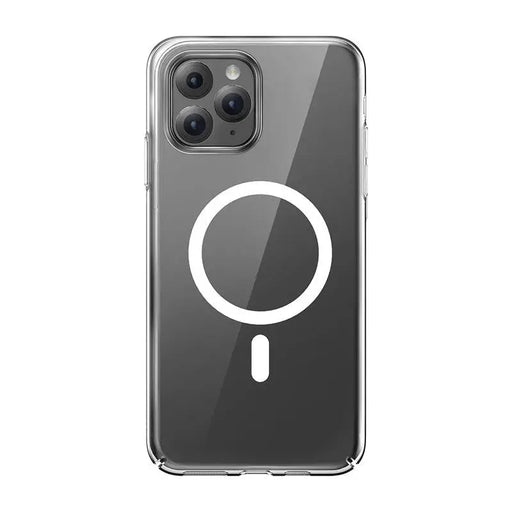 Phone case Baseus Magnetic Crystal Clear for iPhone 11 Pro Max (transparent) with all-tempered-glass screen protector