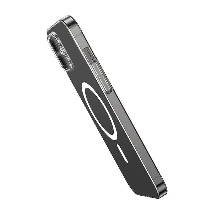 Phone case Baseus Magnetic Crystal Clear for iPhone 12 (transparent) with all-tempered-glass screen protector