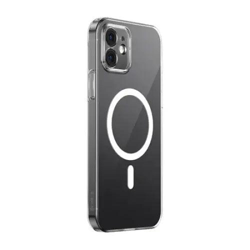 Phone case Baseus Magnetic Crystal Clear for iPhone 12 (transparent) with all-tempered-glass screen protector