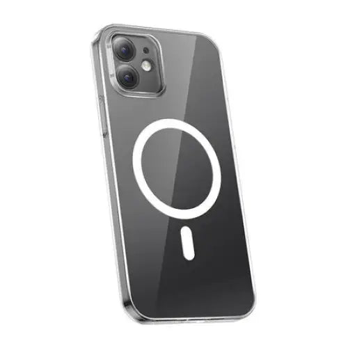 Phone case Baseus Magnetic Crystal Clear for iPhone 12 (transparent) with all-tempered-glass screen protector