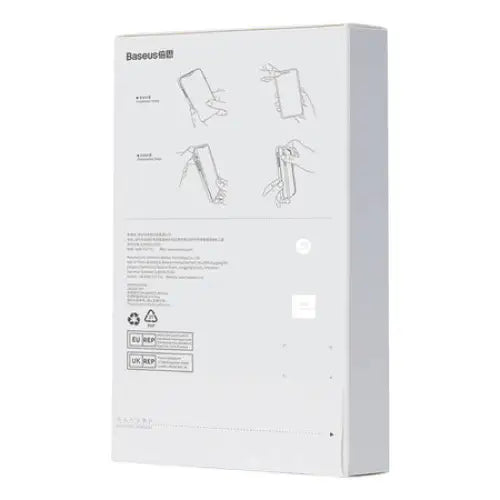 Phone case Baseus Magnetic Crystal Clear for iPhone 13 (transparent) with all-tempered-glass screen protector