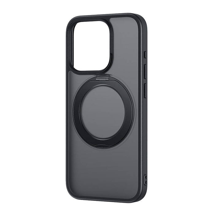 Phone Case Baseus SkyRing Magnetic with Stand for iP 14 Pro Max + tempered-glass and cleaning kit (black) - Protective