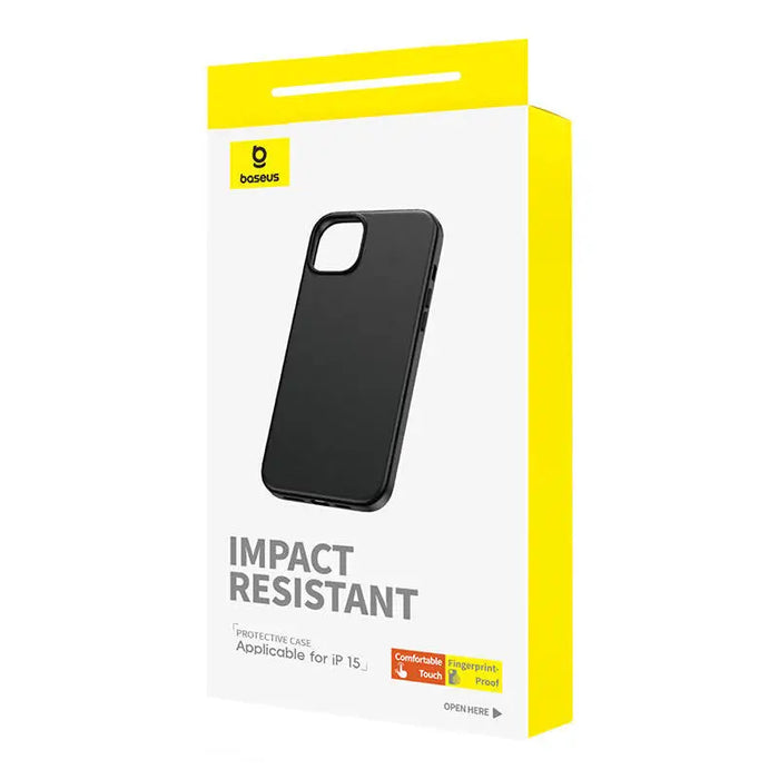 Phone Case for iPhone 15 Baseus Fauxther Series (Black) - Protective cases for smartphones<<<Cases<<<GSM
