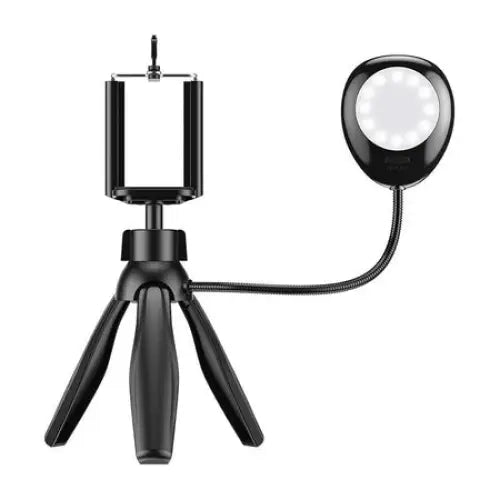 Phone holder/tripod APEXEL APL-JJ21FL with LED light (black) - Tripods and ring lights<<<stands<<<tripods<<<Selfie