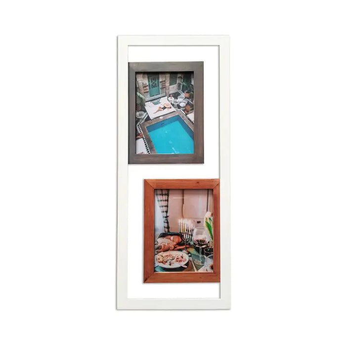 PHOTO FRAME COLLAGE FOR 2 PHOTOS NOVA DEKOR 23X56 CM WHITE - Рамки и клипс<<<Декорации<<<Мебели и интериор<<<Praktiker