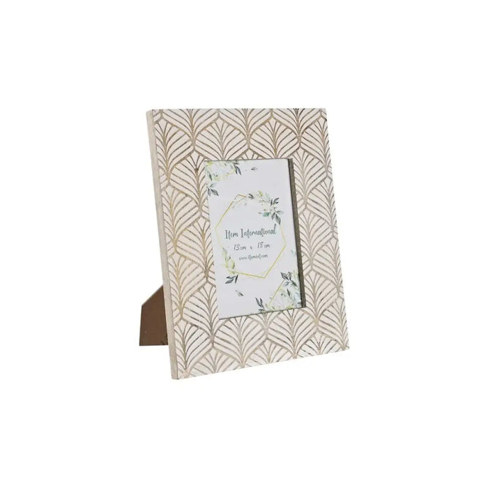 Photo frame DKD Home Decor 22,5 x 2 x 28 cm Crystal Brown White Mango wood Urban - Декорация и Осветление<<<Дом