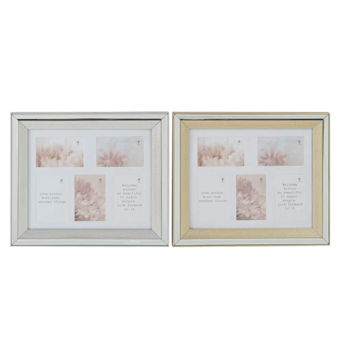 Photo frame DKD Home Decor Golden Silver Aluminium Crystal polystyrene Traditional 47 x 2 x 40 cm (2 Units) - Декорация