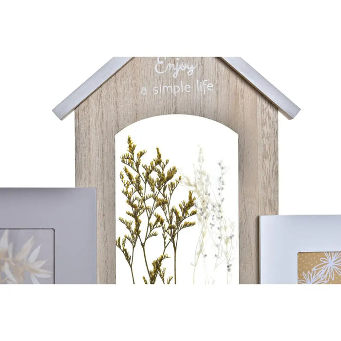 Photo frame DKD Home Decor Wood 39 x 3 x 41 cm Natural Plant (2 Units) - Декорация и Осветление<<<Дом