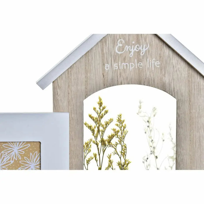Photo frame DKD Home Decor Wood Flower Natural (42 x 7 x 29 cm) (2 Units) - Декорация и Осветление<<<Дом