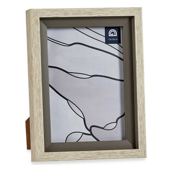 Photo frame Gift Decor Beige Grey Crystal Plastic (6 Units) - Декорация и Осветление<<<Дом Градина<<<BigBuy&&&Рамки за