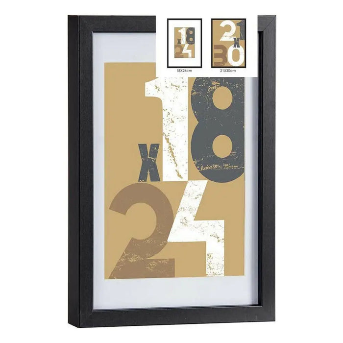 Photo frame Gift Decor Black Glass MDF Wood (6 Units) - Декорация и Осветление<<<Дом Градина<<<BigBuy&&&Рамки за