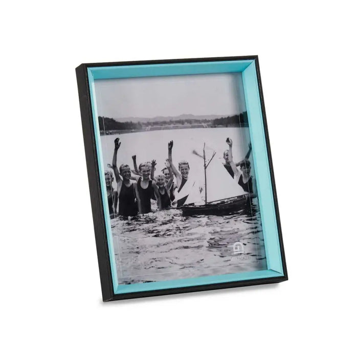 Photo frame Gift Decor Blue Black Crystal MDF Wood (6 Units) - Декорация и Осветление<<<Дом Градина<<<BigBuy&&&Рамки за