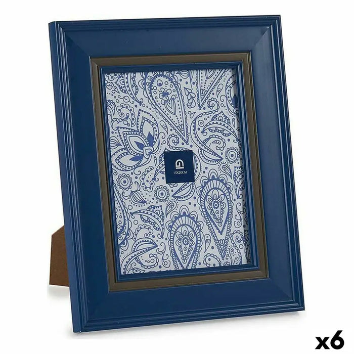 Photo frame Gift Decor Blue Crystal Plastic (6 Units) - Декорация и Осветление<<<Дом Градина<<<BigBuy&&&Рамки за