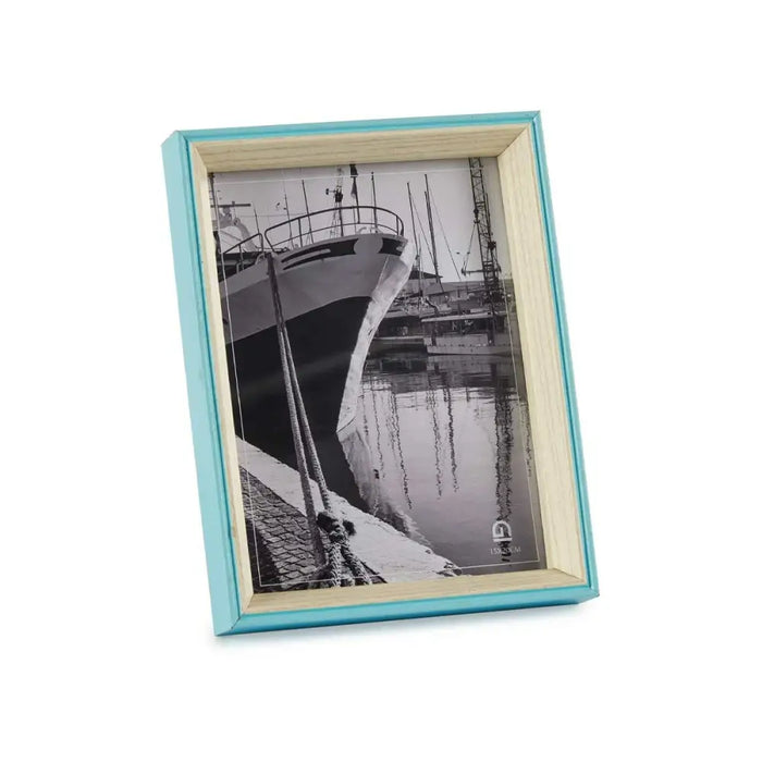 Photo frame Gift Decor Blue White Crystal MDF Wood (6 Units) - Декорация и Осветление<<<Дом Градина<<<BigBuy&&&Рамки за