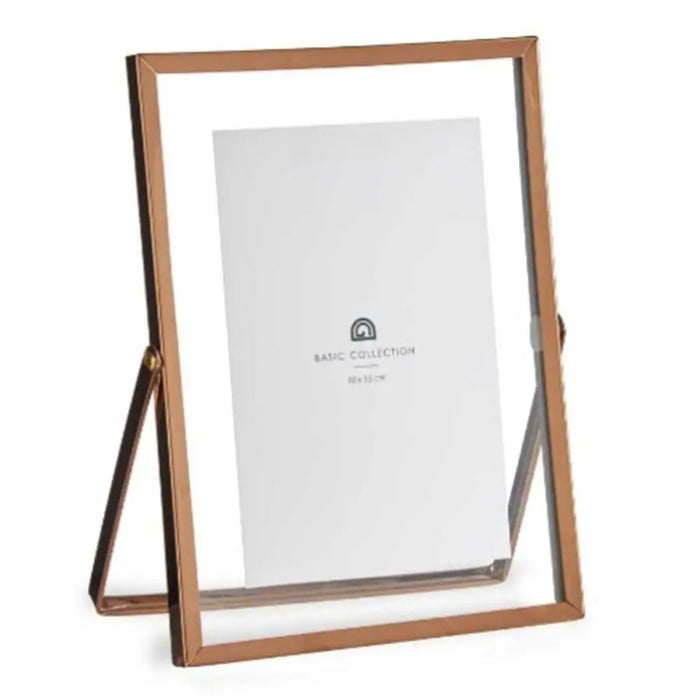Photo frame Gift Decor Copper Metal Glass Plastic (12 Units) - Декорация и Осветление<<<Дом Градина<<<BigBuy&&&Рамки за