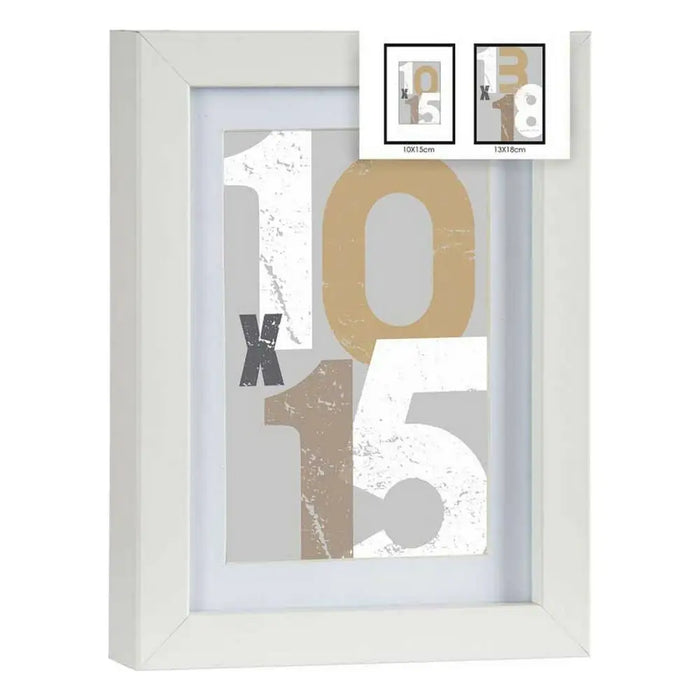 Photo frame Gift Decor White Glass MDF Wood (6 Units) - Декорация и Осветление<<<Дом Градина<<<BigBuy&&&Рамки за