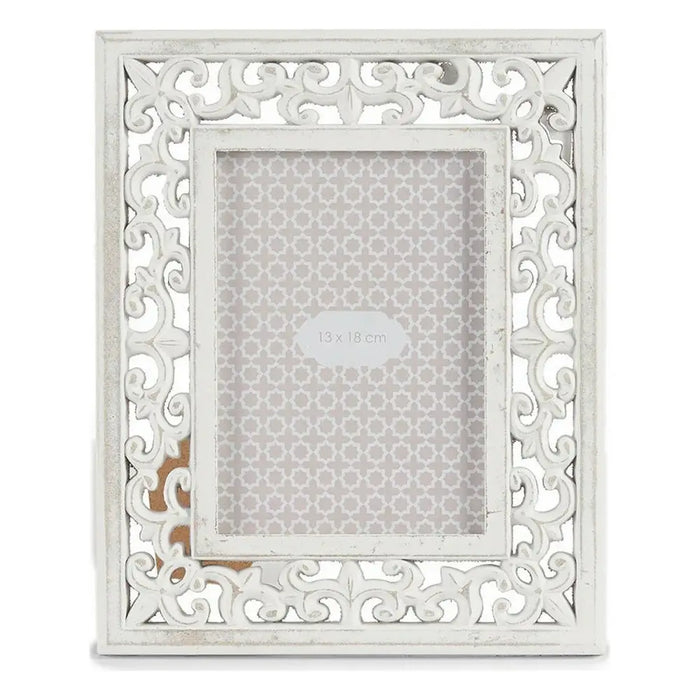 Photo frame Gift Decor White Wood Crystal Eucalyptus wood (6 Units) - Декорация и Осветление<<<Дом