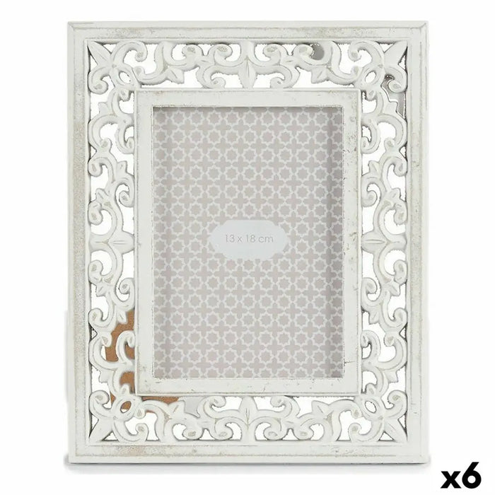 Photo frame Gift Decor White Wood Crystal Eucalyptus wood (6 Units) - Декорация и Осветление<<<Дом