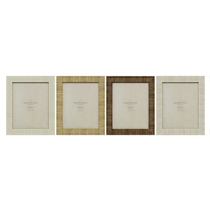 Photo frame Home ESPRIT Beige Natural Crystal polystyrene Scandinavian 25,5 X 2 X 30,5 cm (4 Units) - Декорация и