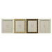 Photo frame Home ESPRIT Beige Natural Crystal polystyrene Scandinavian 25,5 X 2 X 30,5 cm (4 Units) - Декорация и