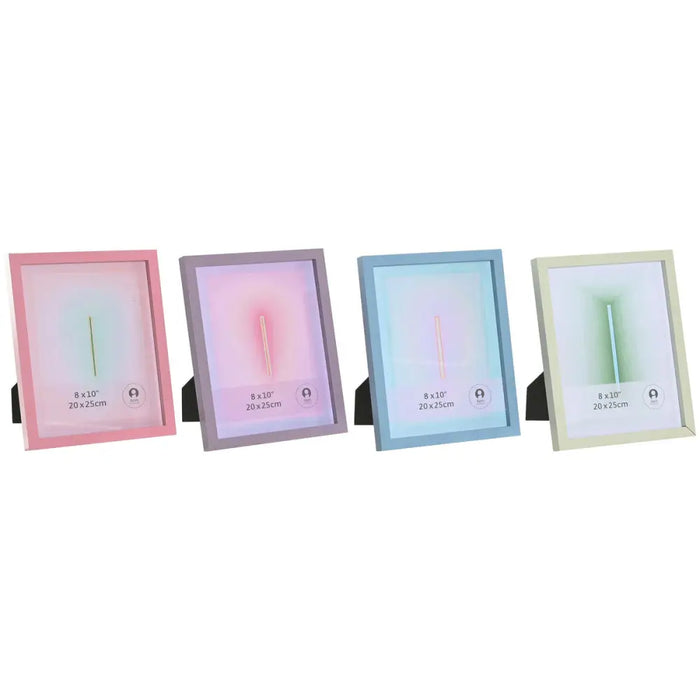 Photo frame Home ESPRIT Blue Green Crystal MDF Wood Urban (4 Units) - Декорация и Осветление<<<Дом