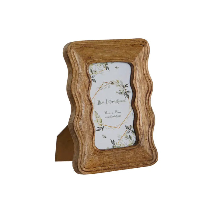 Photo frame Home ESPRIT Natural Mango wood Waves Urban 16 x 2 x 21 cm - Декорация и Осветление<<<Дом