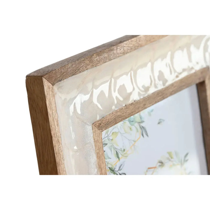Photo frame Home ESPRIT White Natural Mother of pearl Mango wood Modern 24 x 2 x 29 cm - Декорация и Осветление<<<Дом