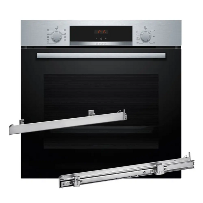 Piekarnik BOSCH HBA514BS3 + Prowadnice teleskopowe 1 poziomowe BOSCH HEZ538000 - Built-in ovensAGD-PIZ<<<Home Appliance